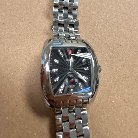 Michele Mini Urban Stainless Steel 22mm Womens Watch - Picture 2 of 4